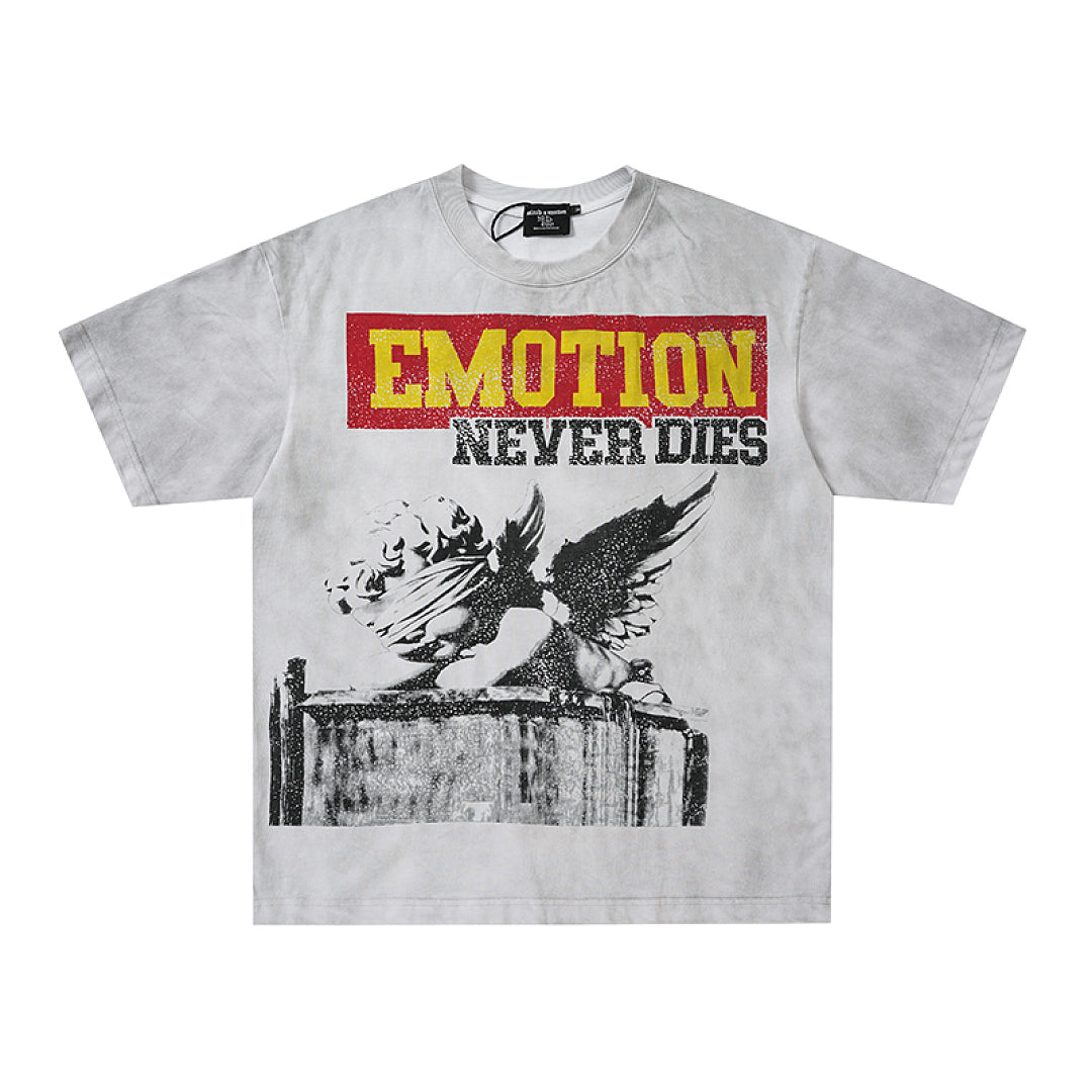MIXED EMOTION White "Emotions Never Die" Tee