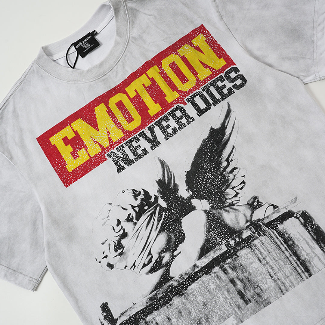 MIXED EMOTION White "Emotions Never Die" Tee