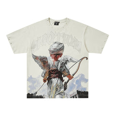 MIXED EMOTION Cupid Angel Archer Graphic T‑Shirt