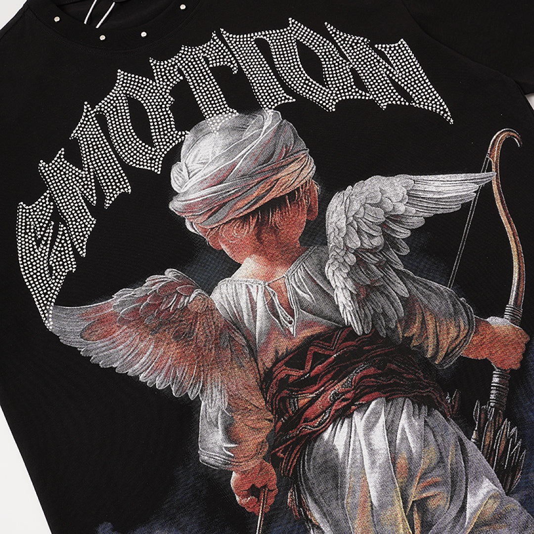 MIXED EMOTION Cupid Angel Archer Graphic T‑Shirt