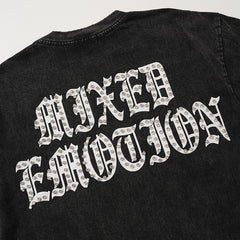 MIXED EMOTION Print Vintage Portrait Graphic T‑Shirt