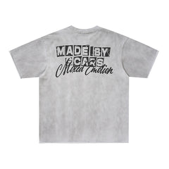 MIXED EMOTION Heather Grey Portrait Box Graphic T‑Shirt
