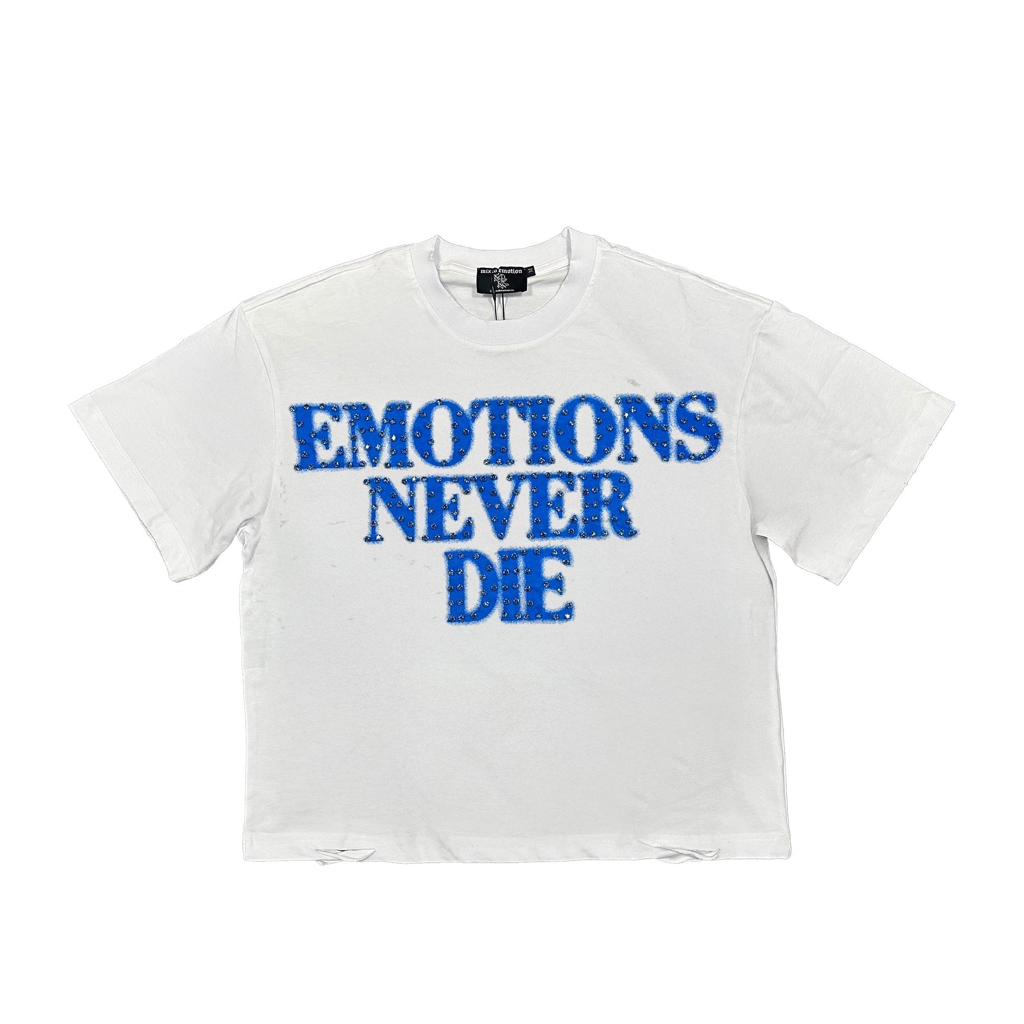 Blue ‘End’ Rhinestone Tee