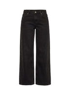 Ramos Low Rise Wide Leg Denim Jeans Washed Black