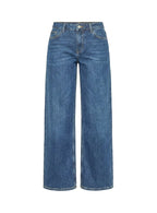 Ramos Low Rise Wide Leg Jeans Mid Blue Wash