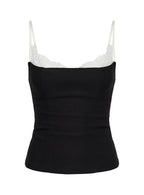 Renaissance Corset Lace Top Black / White