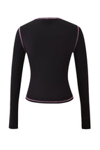 BLARE LONG SLEEVE TOP - BLACK