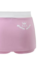 BLARE PIPING MICRO SKORT - BABY PINK AND WHITE