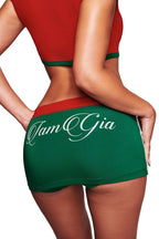BLARE VARSITY MICRO SKORT - GREEN