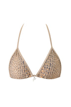 BABI DIAMONTE STUD BIKINI TOP - REPTILIA