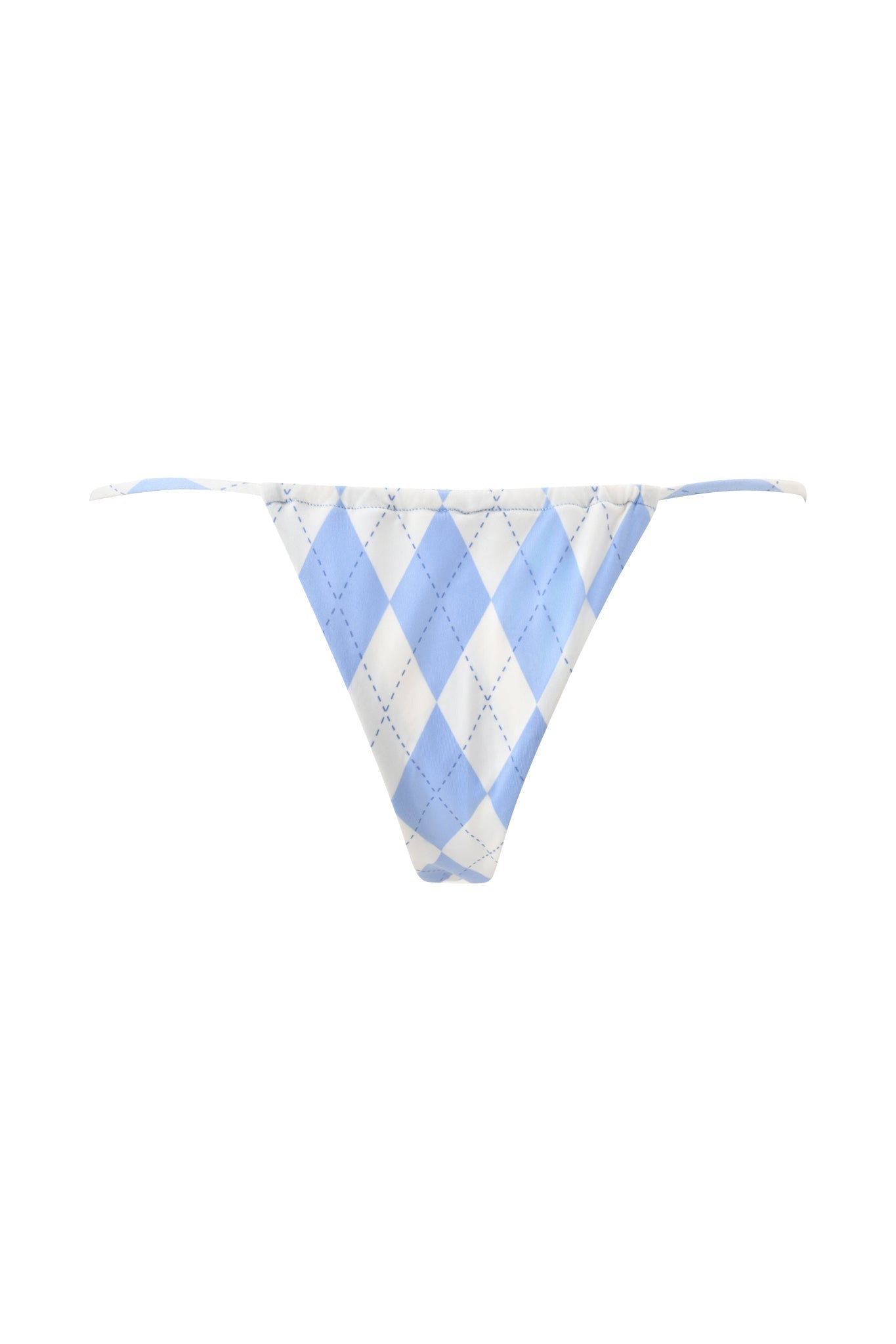 BRITT BIKINI BOTTOM - BLUE ARGYLE