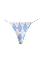 BRITT BIKINI BOTTOM - BLUE ARGYLE