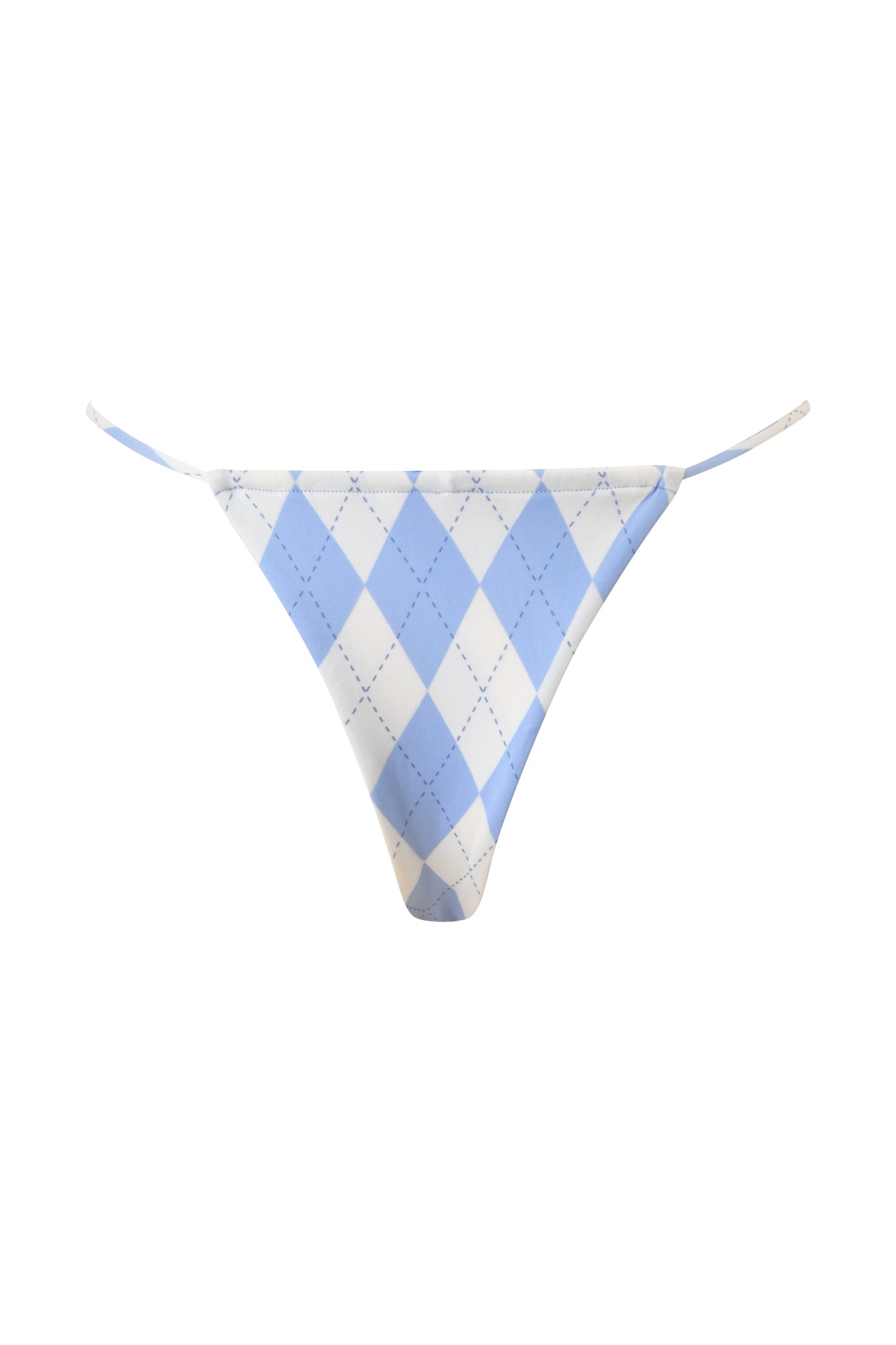 BRITT BIKINI BOTTOM - BLUE ARGYLE