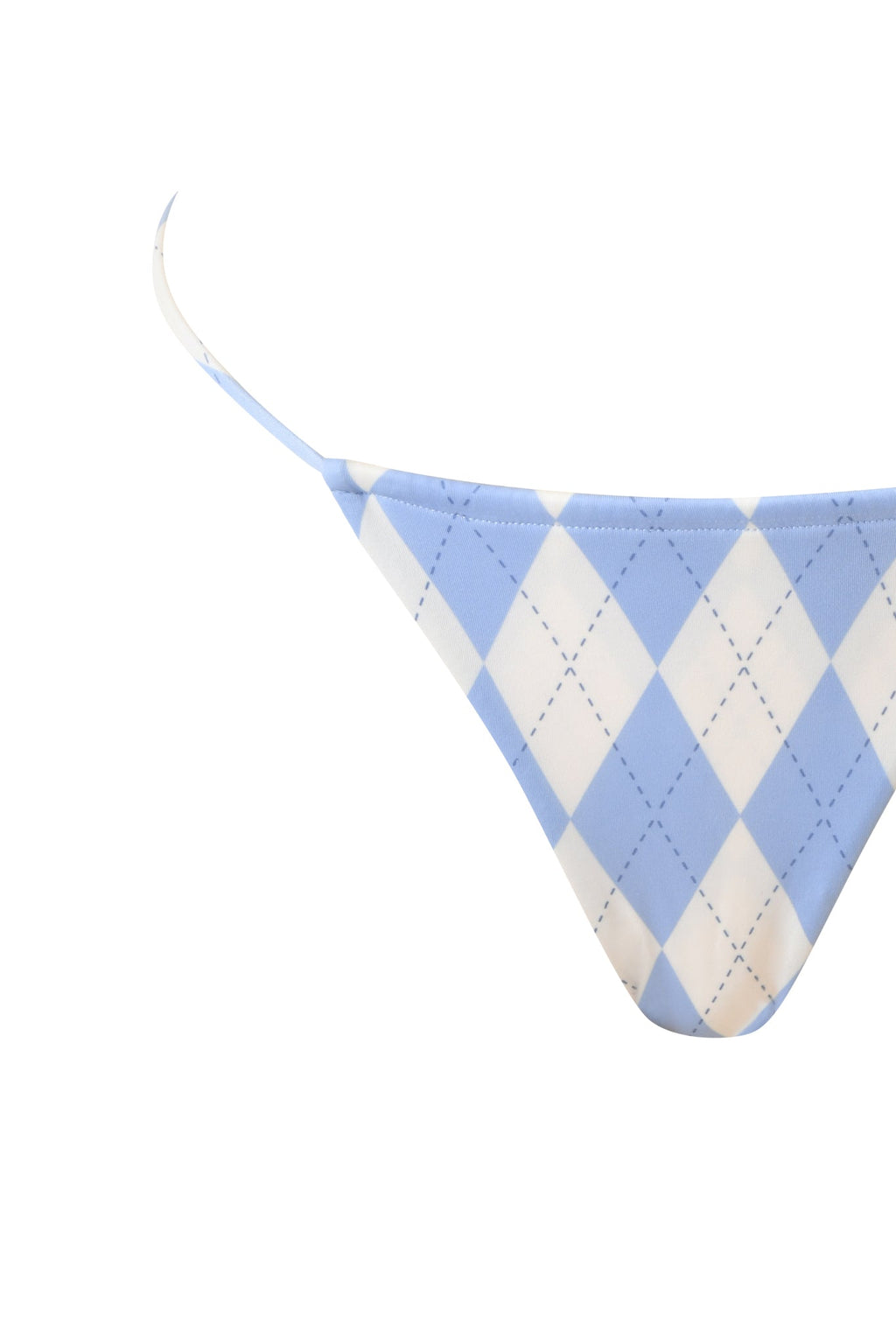 BRITT BIKINI BOTTOM - BLUE ARGYLE