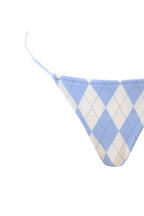 BRITT BIKINI BOTTOM - BLUE ARGYLE