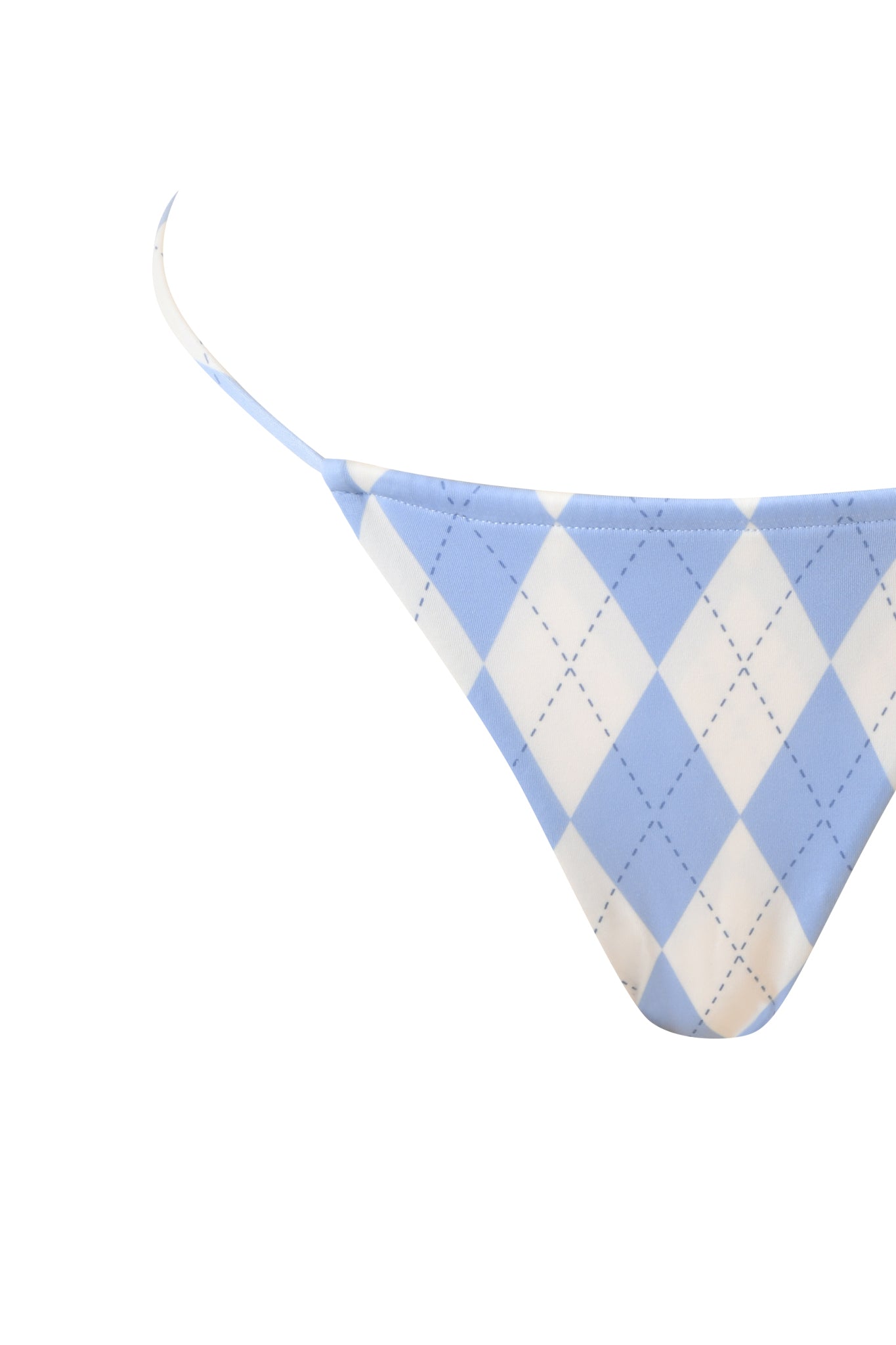 BRITT BIKINI BOTTOM - BLUE ARGYLE