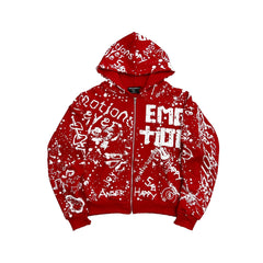 Red “Graffiti” Hoodie