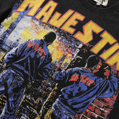 Majestik “City Graffiti” Skyline Vintage Tee（Black）