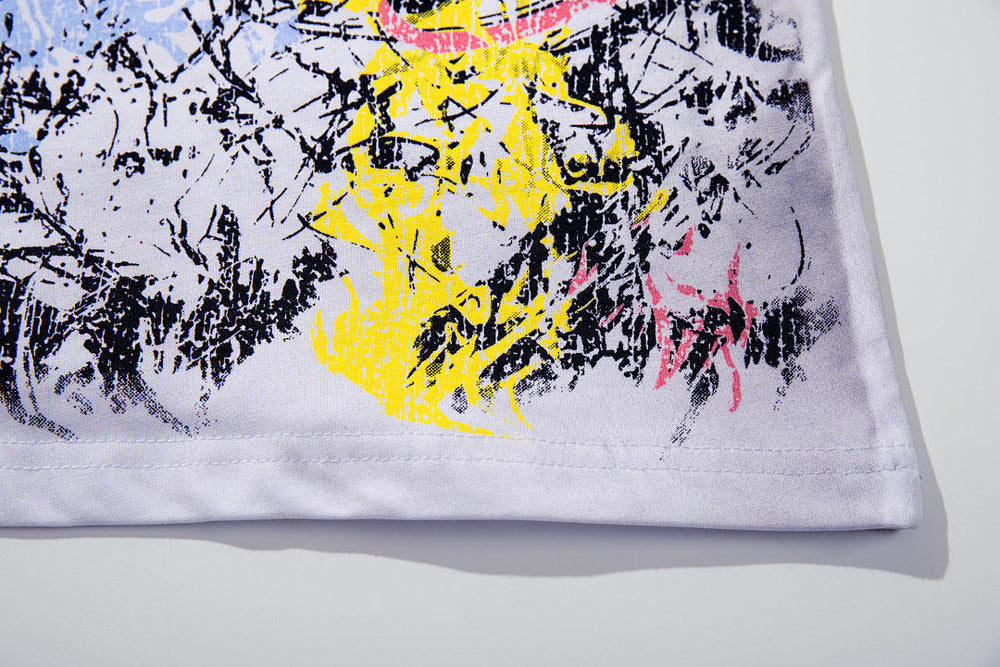 Majestik “Chaos Graffiti” Abstract Rhinestone Vintage Tee