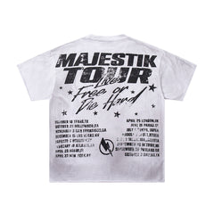 Majestik “Dystopian Liberty” Skull Rhinestone Vintage Tee