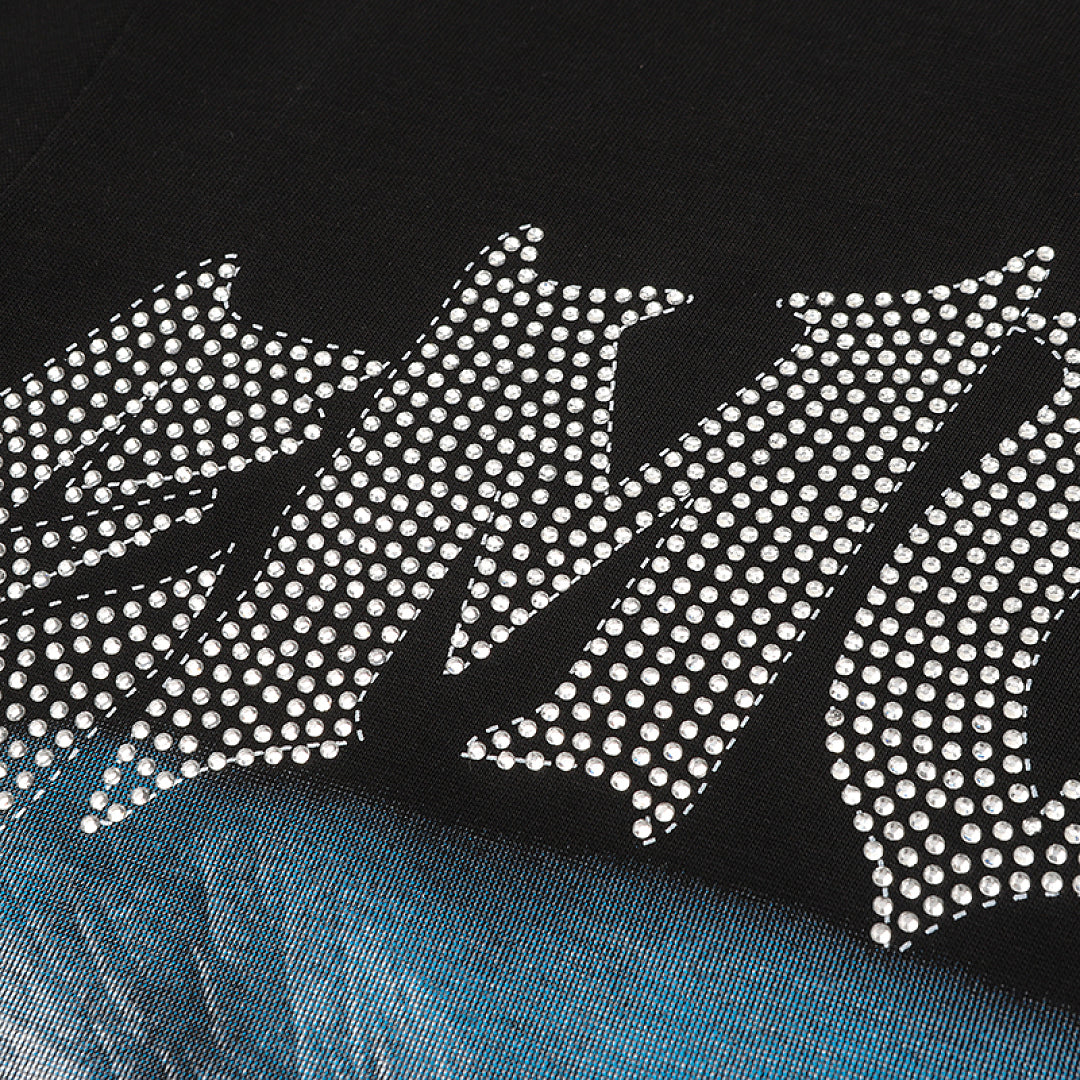 MIXED EMOTION Black Vintage Angel Character Graphic T‑Shirt