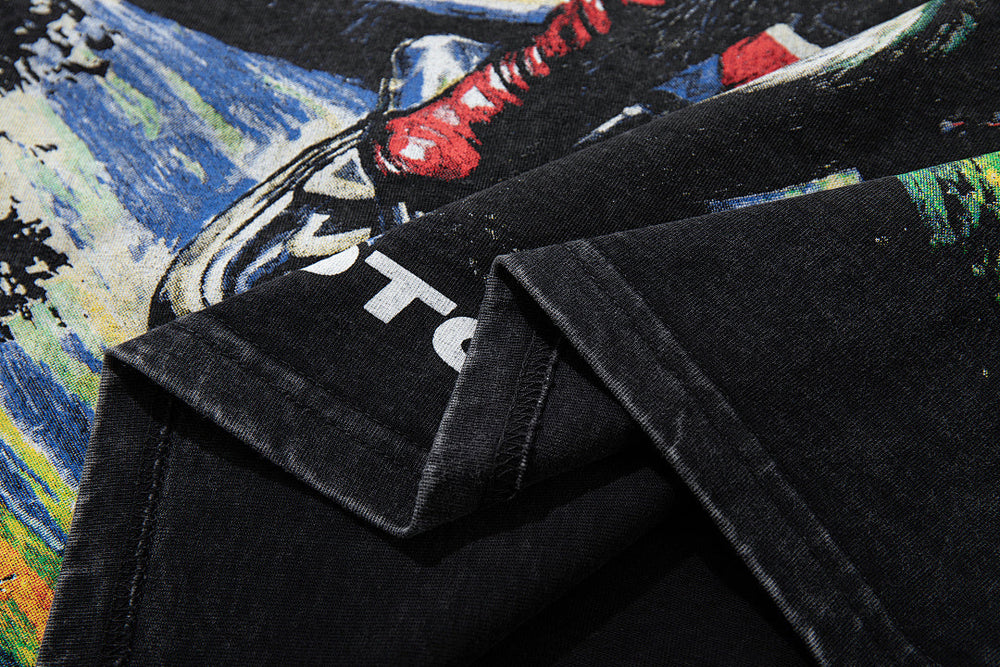 Majestik “World Tour” Motorcycle Racing Rhinestone Vintage Tee