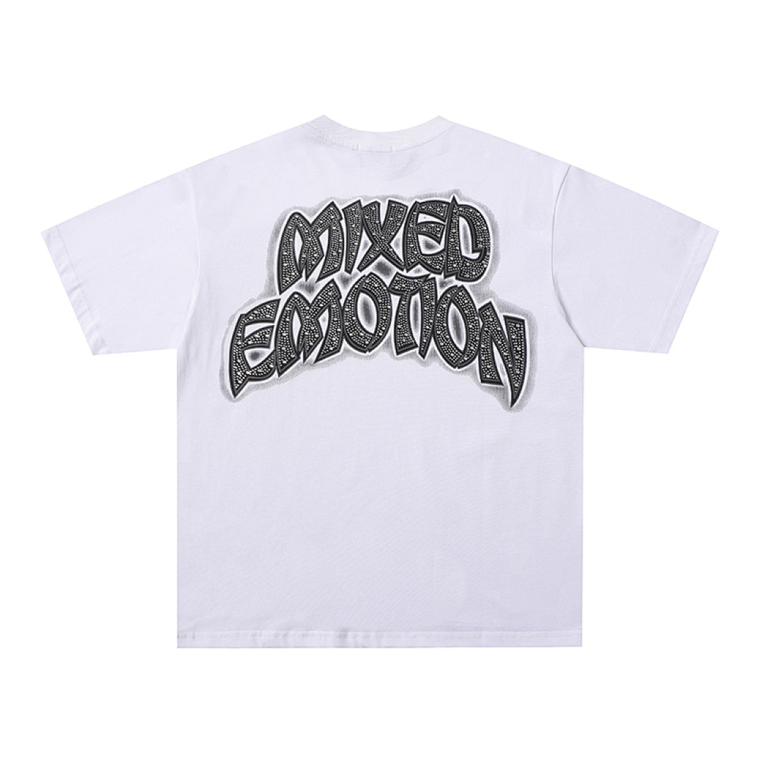 MIXED EMOTION Vintage Oil Painting Multi-Angel Scene Graphic T‑Shirt