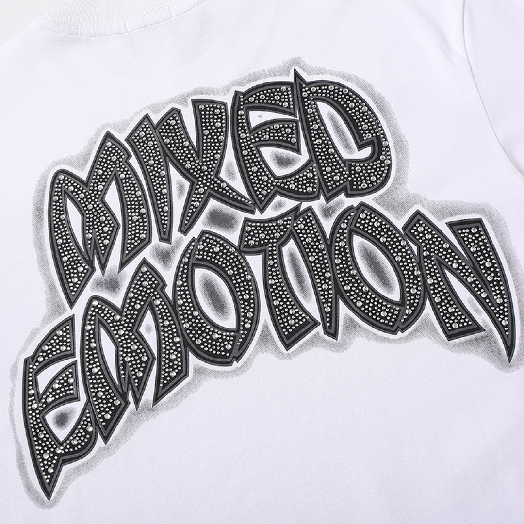MIXED EMOTION Vintage Oil Painting Multi-Angel Scene Graphic T‑Shirt
