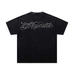 Majestik “Gridiron Champion” Bulldog Vintage Tee（Black）