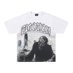 MIXED EMOTION EMOTION Gothic Letter Portrait Graphic T‑Shirt