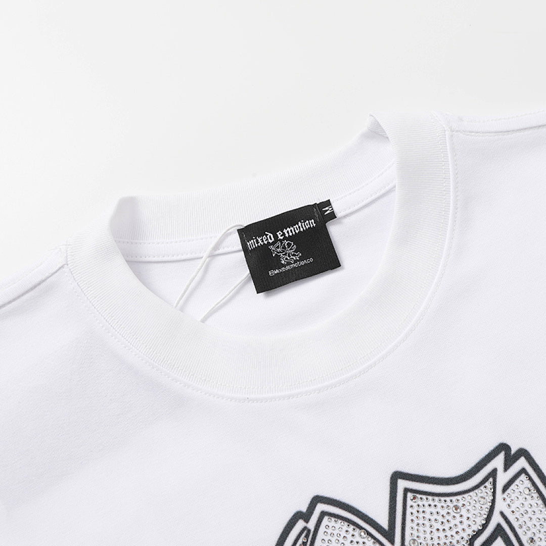 MIXED EMOTION EMOTION Gothic Letter Portrait Graphic T‑Shirt