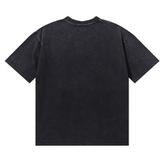 Majestik “Storm Eagle” Football Rhinestone Vintage Tee（Black）