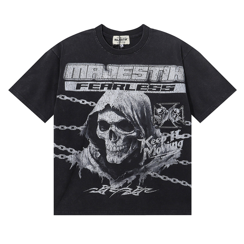 Majestik “Fearless” Grim Reaper Skeleton Vintage Tee