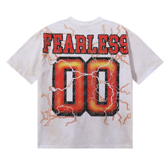 Majestik “The World” Football Bear Rhinestone Vintage Tee