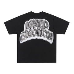 MIXED EMOTION Cartoon Character Graphic T‑Shirt