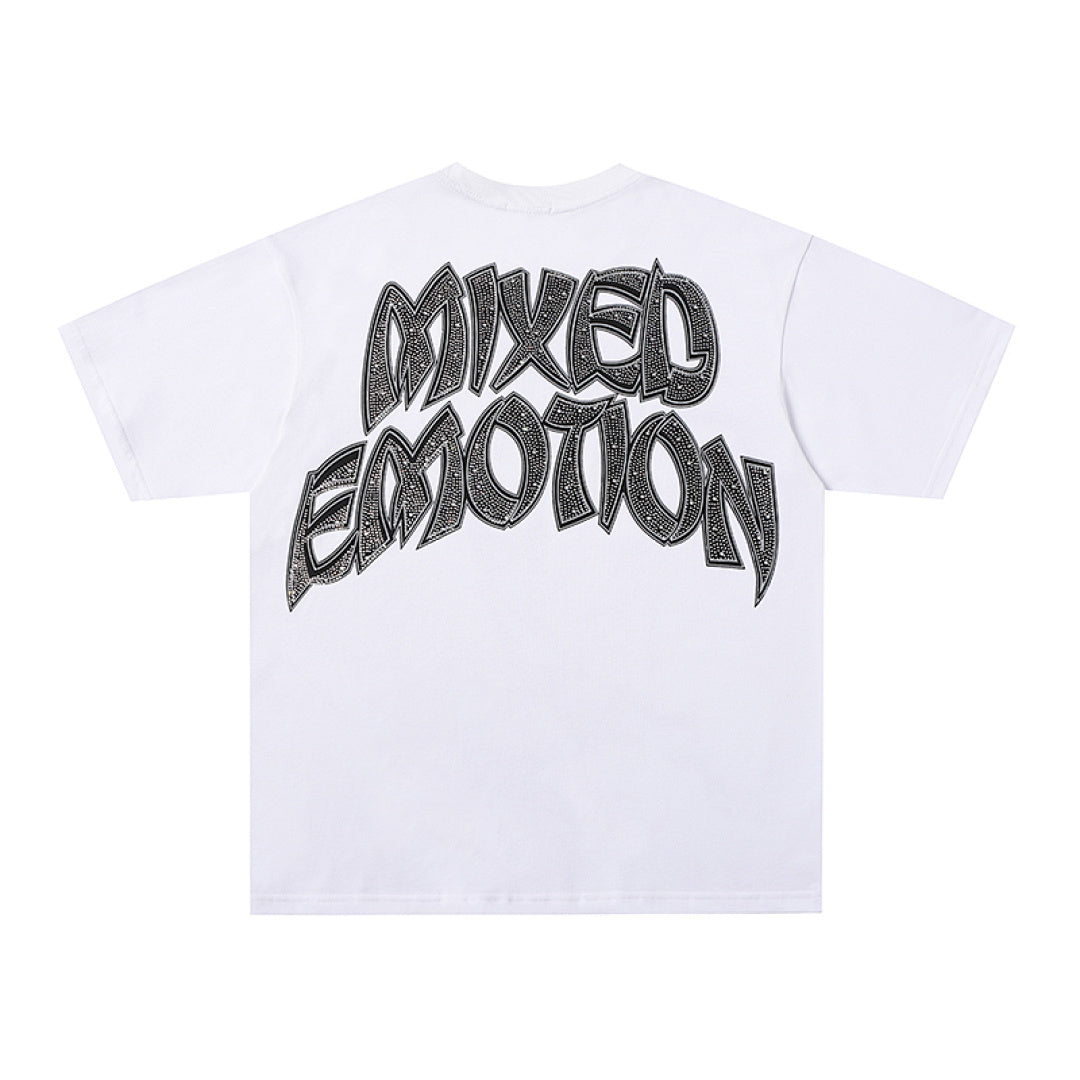 MIXED EMOTION Gothic Letter Archer Angel Graphic T‑Shirt