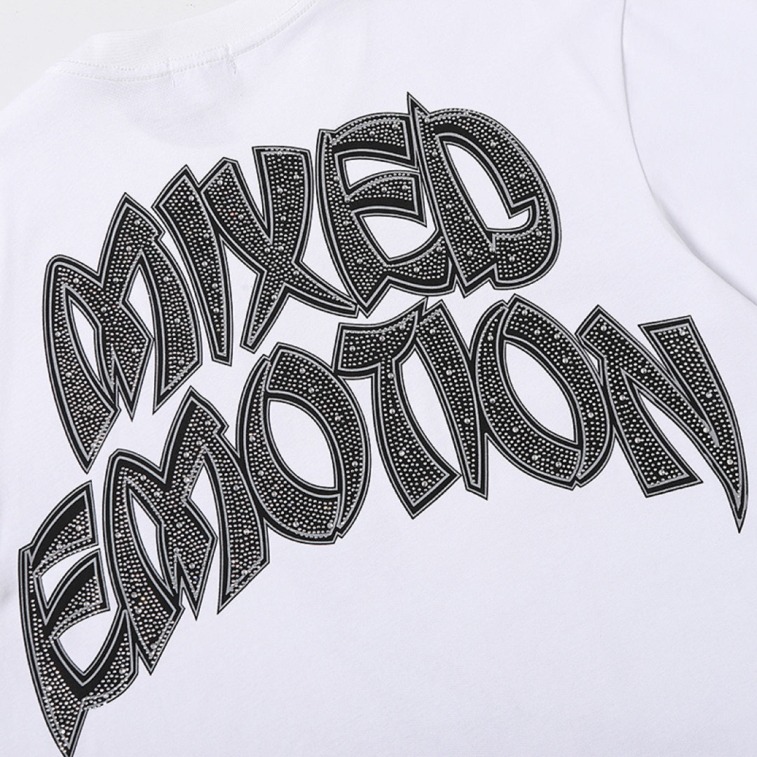 MIXED EMOTION Gothic Letter Archer Angel Graphic T‑Shirt