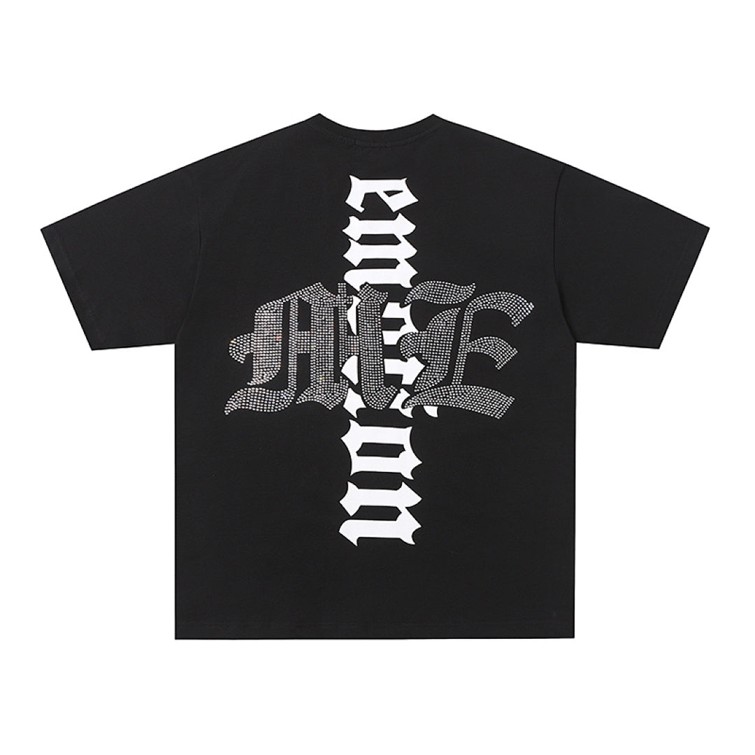 MIXED EMOTION Mecha Monster Graphic Gothic Letter T‑Shirt