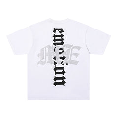 MIXED EMOTION Mecha Monster Graphic Gothic Letter T‑Shirt