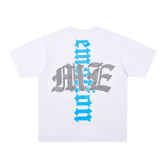 MIXED EMOTION EMOTION Gothic Letter Angel Graphic T‑Shirt