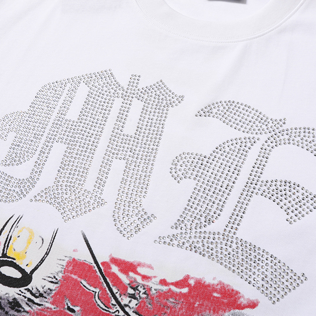 MIXED EMOTION EMOTION Gothic Letter Vintage Scene Graphic T‑Shirt