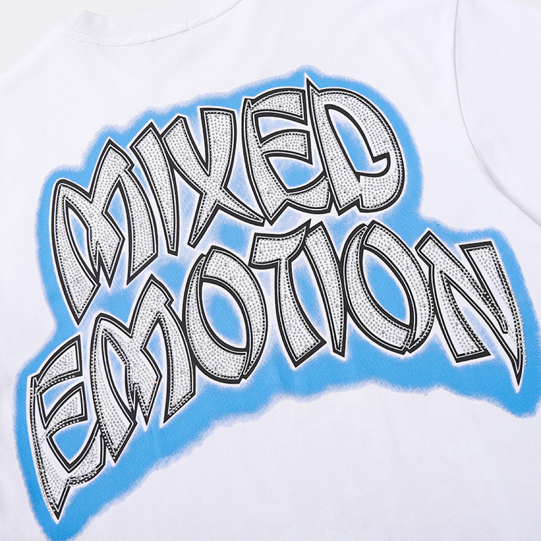 MIXED EMOTION Black Panther Portrait Gothic Letter Graphic T‑Shirt
