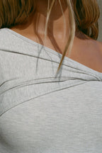 Off Shoulder Twist Long Sleeve