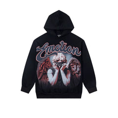 High version Mixed EMOTION American Street Retro Printed Hot Diamond Hoodie Men's and Women's Zipper Jacket (9)