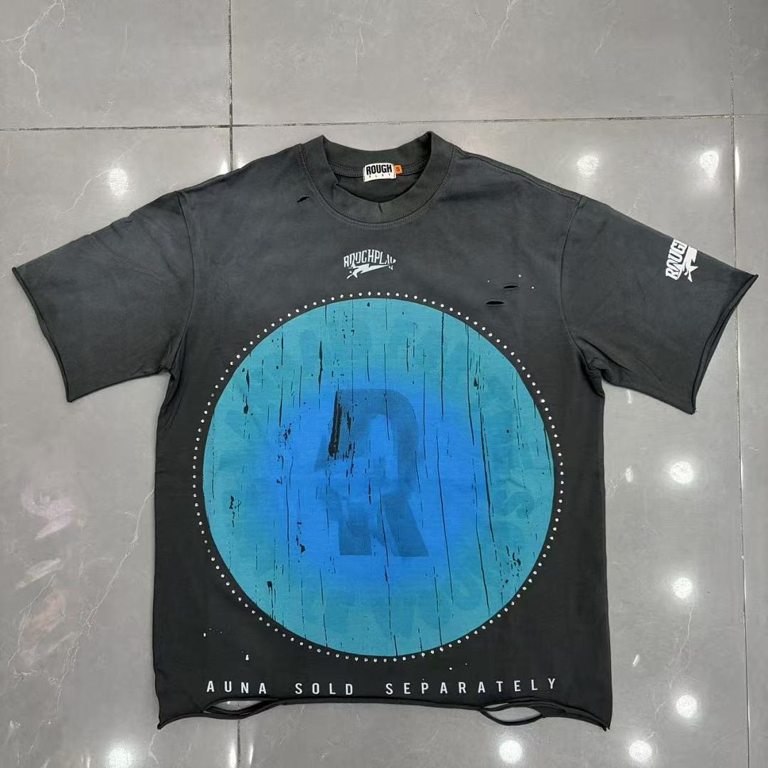 Roughplay "AUNA Sold Separately" Circle Logo Distressed Tee