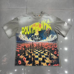 Roughplay Chess Skeleton Hand Vintage Wash Graphic Tee
