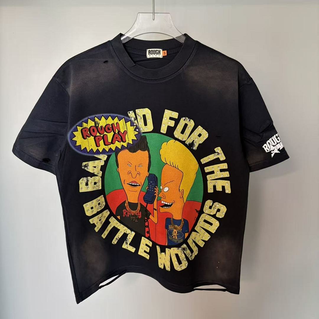Roughplay x Beavis & Butt-Head "Bandaid for the Battle Wounds" Tee