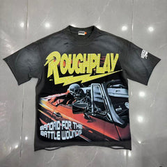 Roughplay "Bandaid for the Battle Wounds" Skull Racer Tee