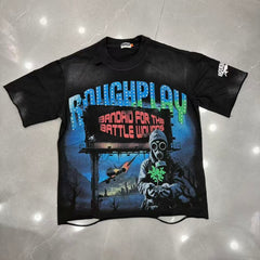 Roughplay "Bandaid for the Battle Wounds" Gas Mask Apocalypse Tee